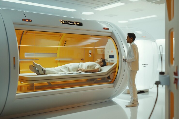 Hyperbaric Oxygen Therapy chamber, illustrating the use of HBOT for health benefits and healing